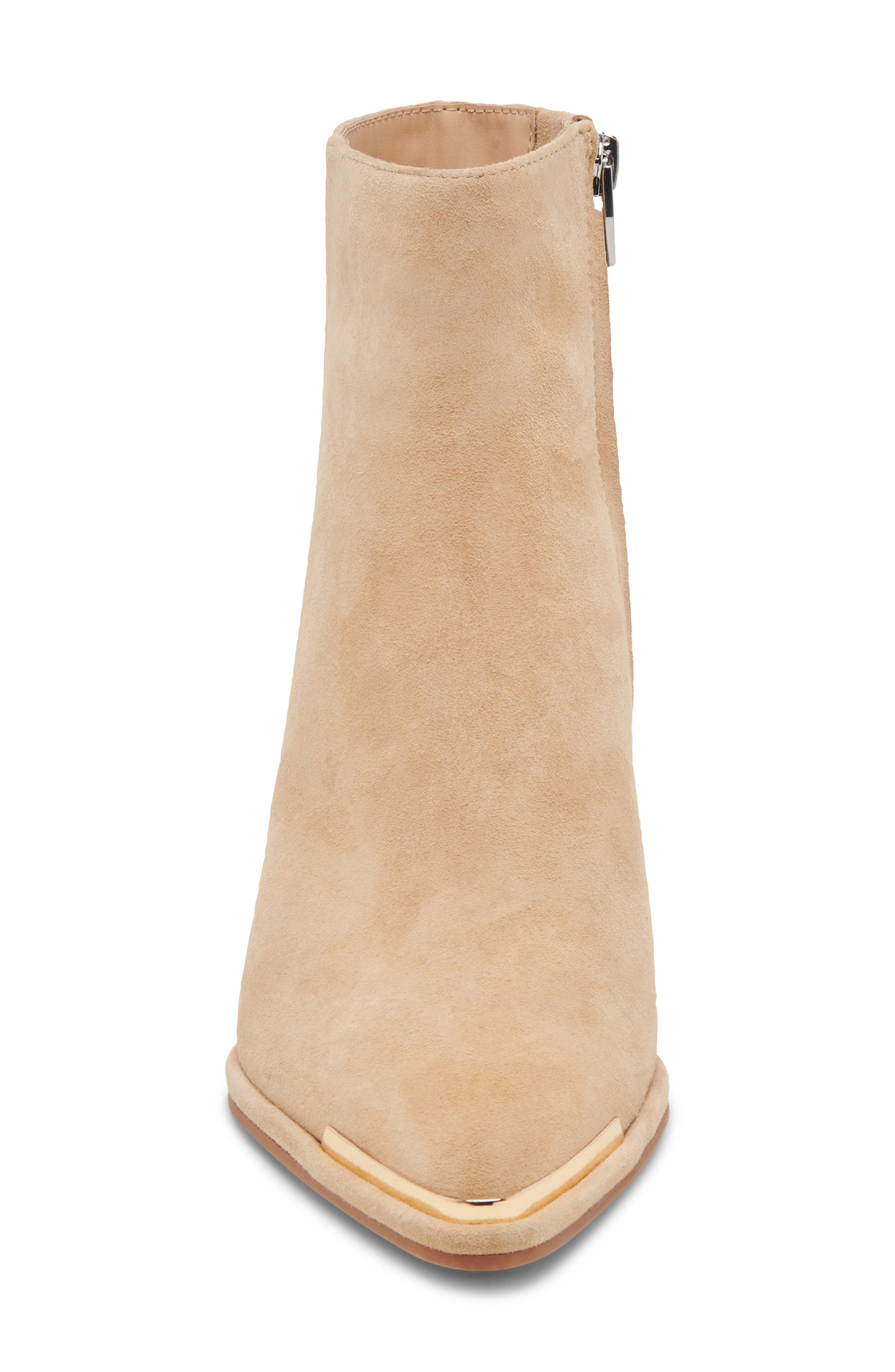 Dolce Vita Nonah Pointed Toe Bootie, Alternate, color, Tan Suede
