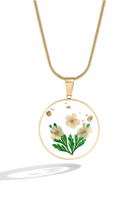 Pressed Birth Flower Necklace