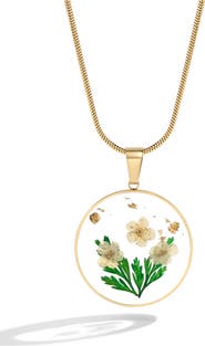 Mint & Lily Pressed Birth Flower Necklace
