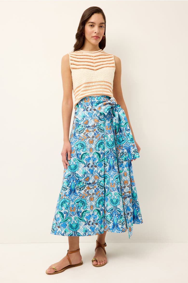 Estine Wrap Skirt, Alternate, color, Chateau