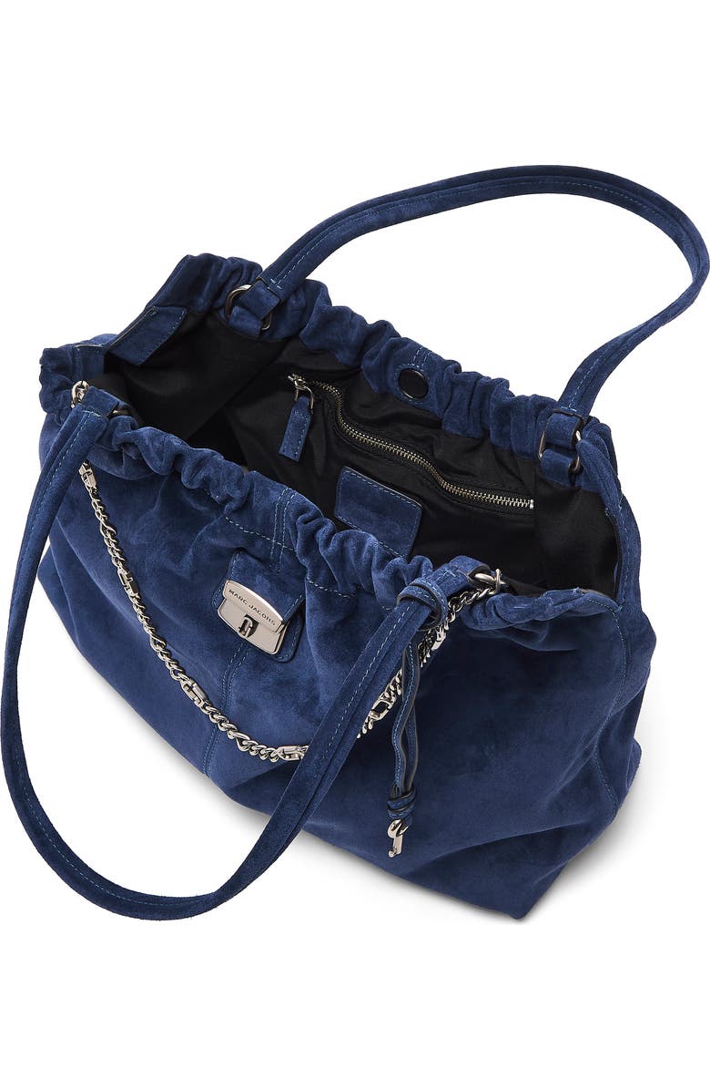 Marc Jacobs The Cristina Suede Tote, Alternate, color, Navy