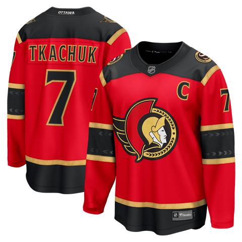 Men's Fanatics Brady Tkachuk Red Ottawa Senators Alternate Breakaway Jersey