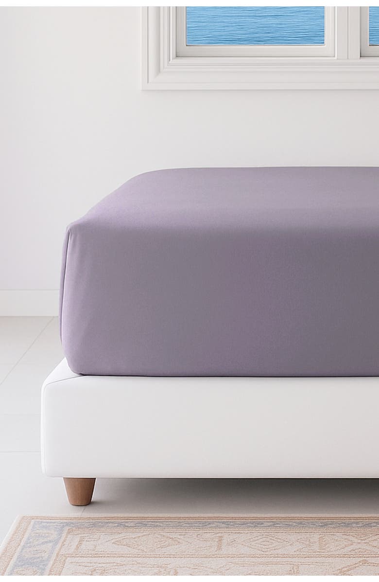 BedVoyage Luxury 100% Viscose Cooling Fitted Sheet, Alternate, color, Platinum