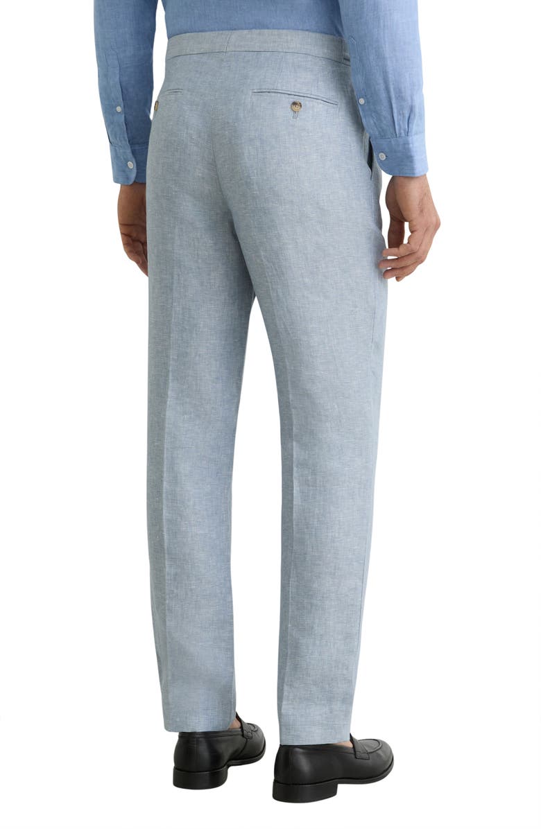 Reiss Atlantic Slim Fit Linen Pants, Alternate, color, Soft Blue