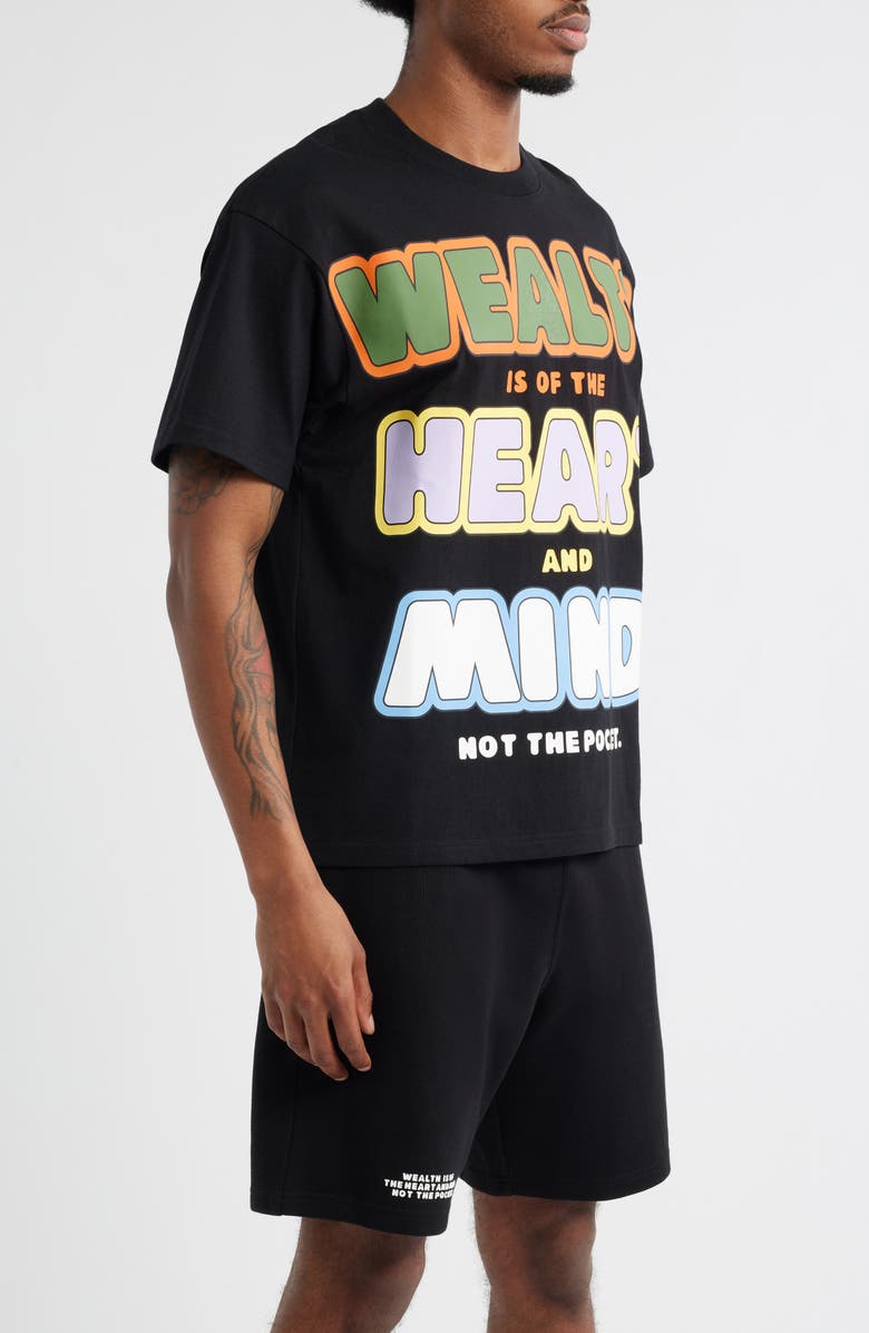 Billionaire Boys Club Wealth, Heart & Mind Crop Graphic T-Shirt, Alternate, color, Black