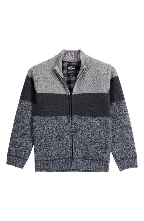Kids' Colorblock Full Zip Sweater (Big Kid)