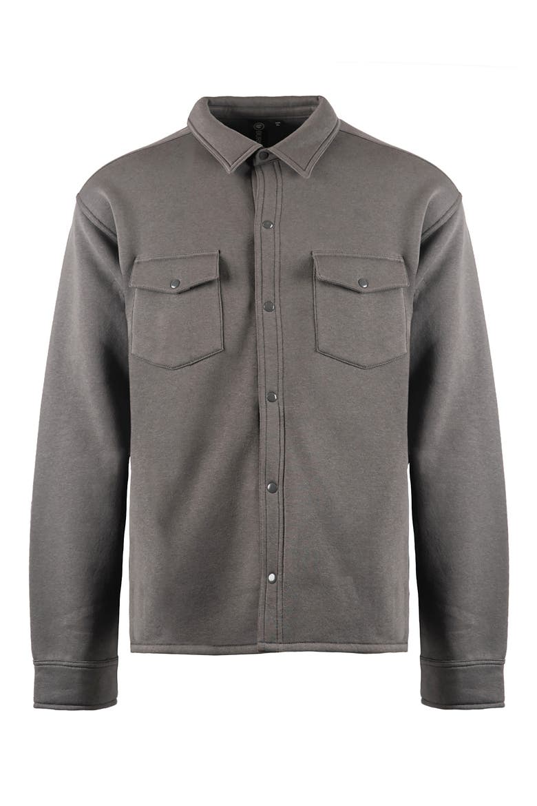 Fleece Shirt Jacket, Main, color, STEEL