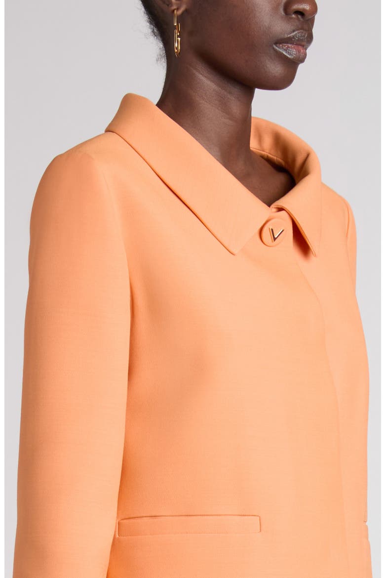 Wool & Silk Crepe Couture Jacket, Alternate, color, ORANGE