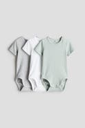 H&M 3-pack Ribbed Cotton Bodysuits