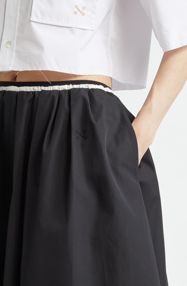 NACKIYÈ Summer Wine Elastic Waist Circle Skirt, Alternate, color, 