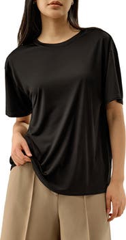 Lilysilk Oversized Silk Jersey Tee