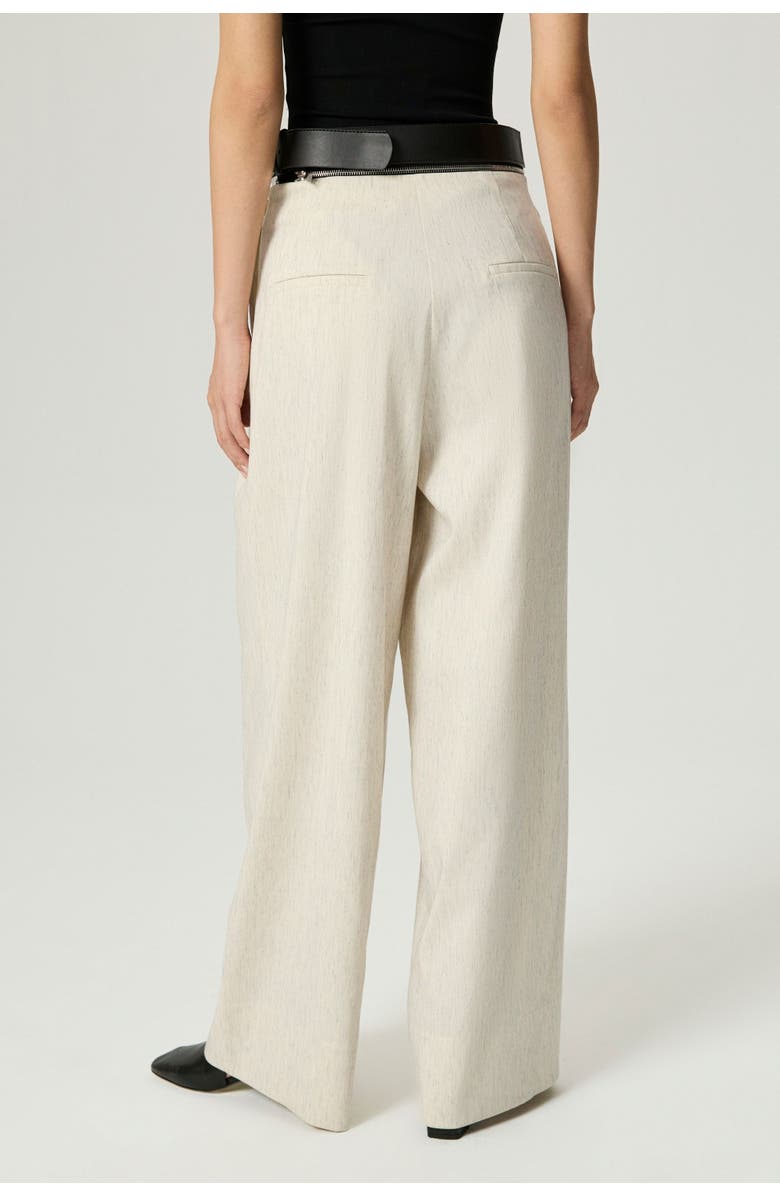 Nocturne Pleated Wide-Leg Pants, Alternate, color, Ivory