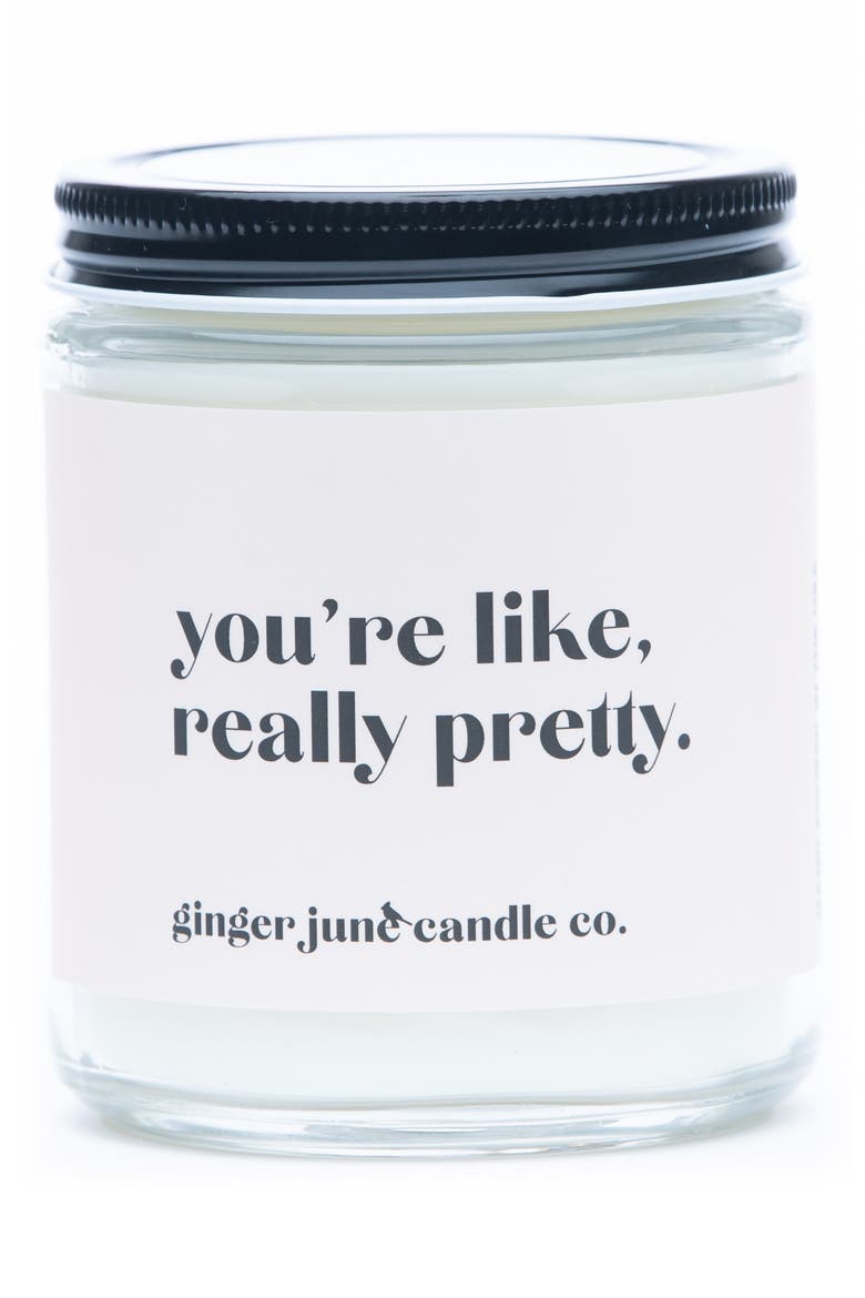 You're Like, Really Pretty Jar Candle, Main, color, APRICOT FIG