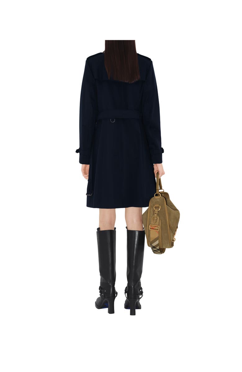 Burberry Mid-length Chelsea Heritage Trench Coat, Alternate, color, Coal Blue