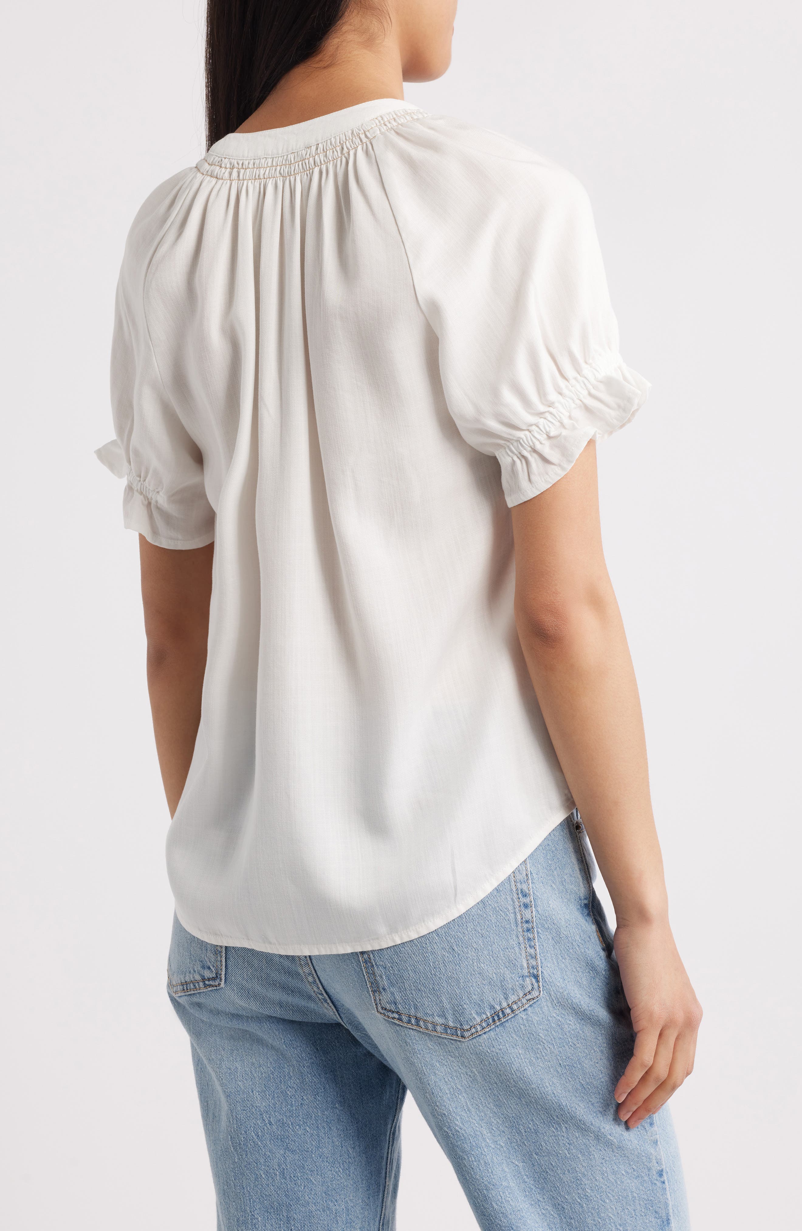 Embroidered Peasant Top - image 2