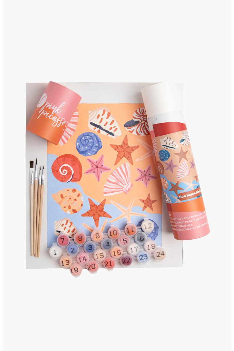 Sea Some Shells Paint by Numbers Kit, Main, color, Multicolor