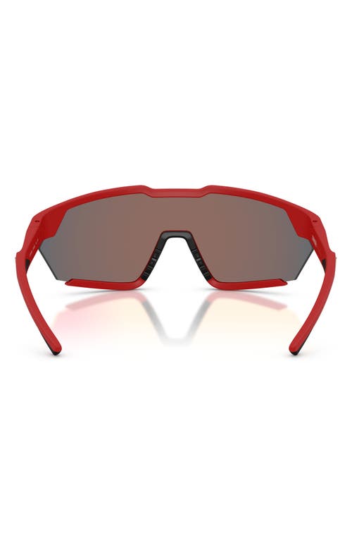 Scuderia Ferrari 41mm Irregular Sunglasses In Matte Red