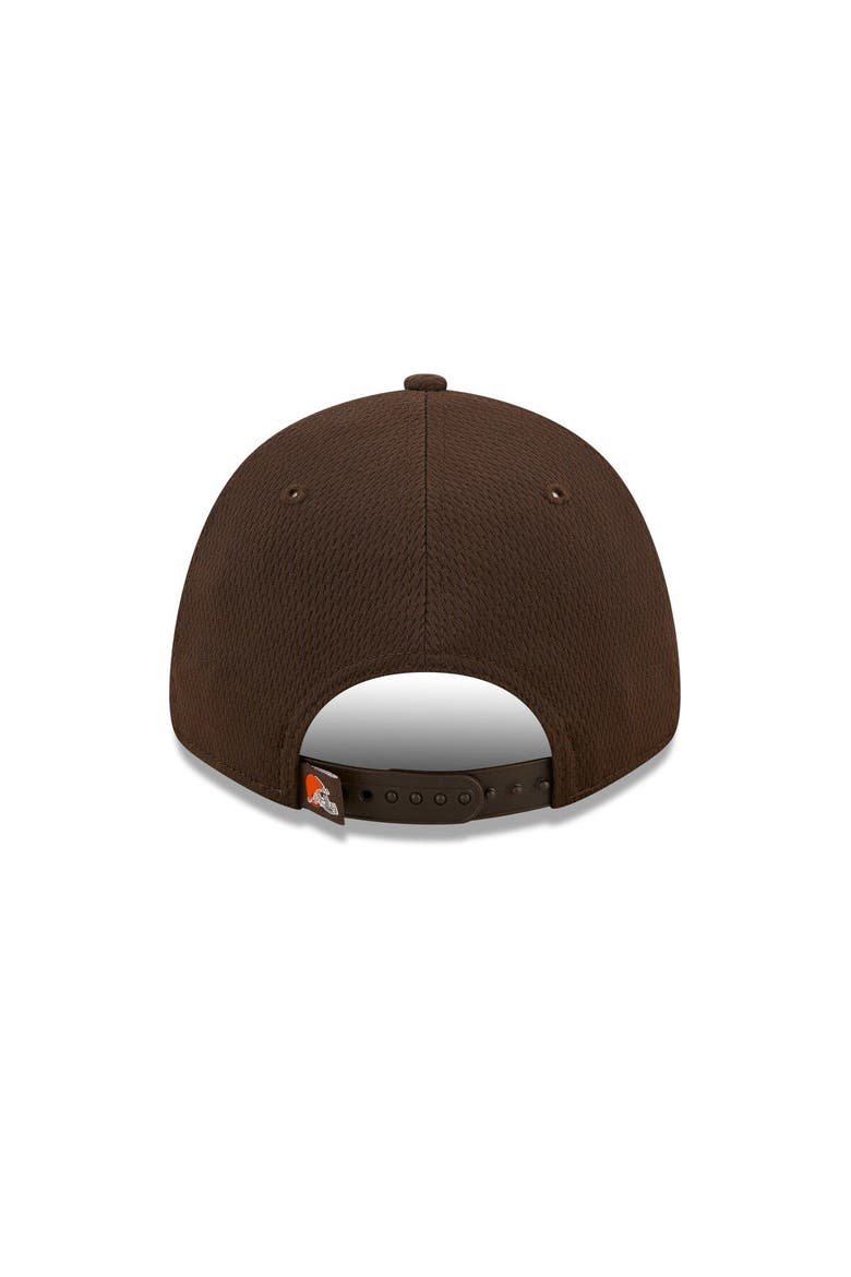 Men's New Era Brown Cleveland Browns Framed AF 9FORTY Snapback Hat, Alternate, color, Brown