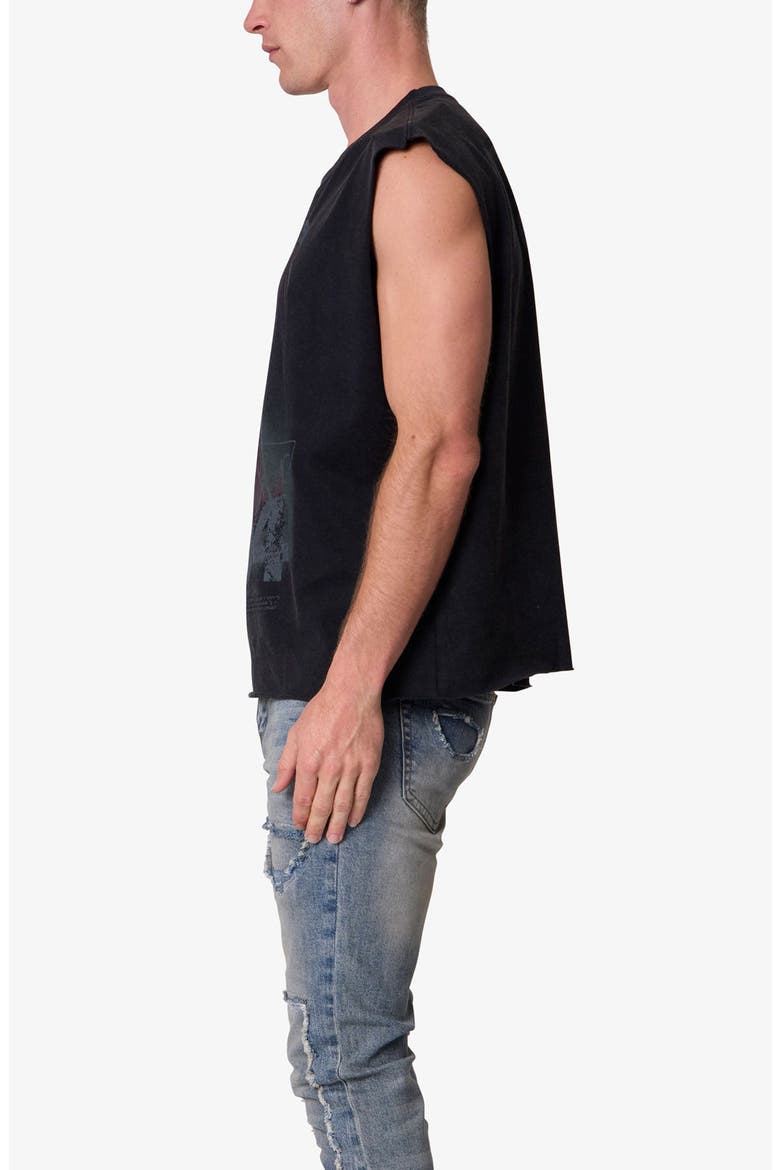 Snake Venom Sleeveless Graphic Cutoff T-Shirt, Alternate, color, BLACK