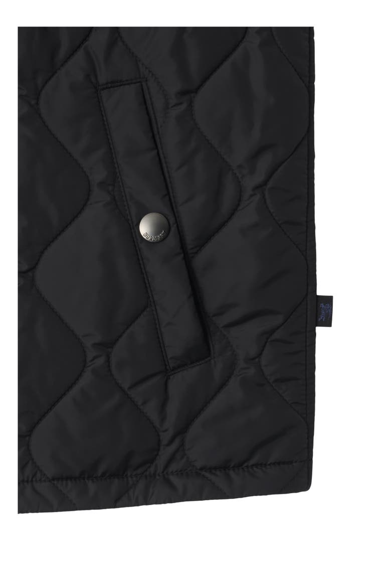 Quilted Nylon Gilet, Alternate, color, Black