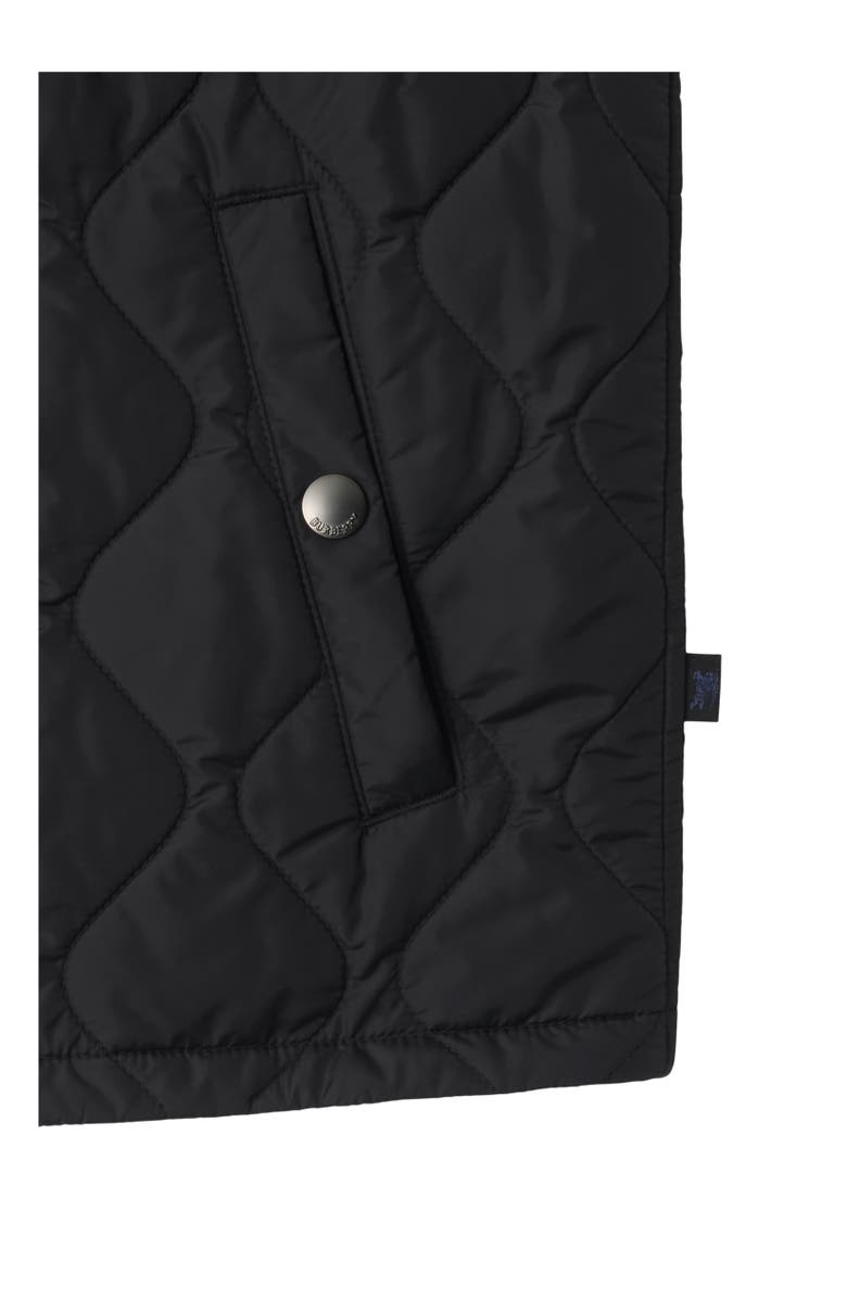 Burberry Quilted Nylon Gilet, Alternate, color, Black