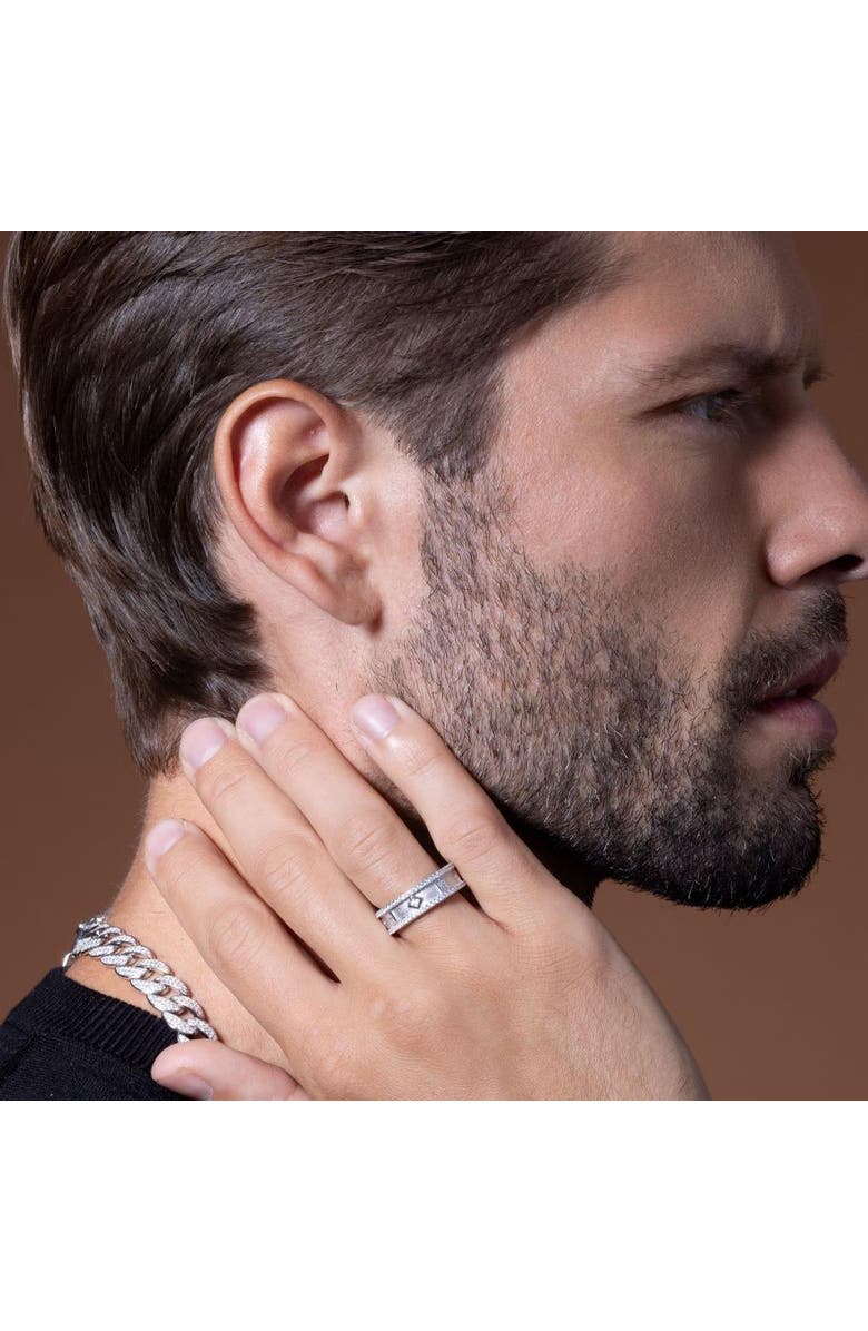 Anna Zuckerman Men's Byzantine Diamond Crystalline Band, Alternate, color, Platinum