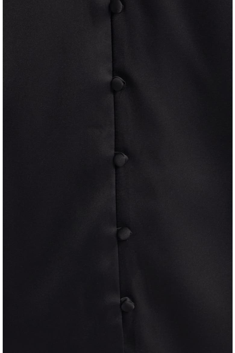 Pleated V-Neck Top, Alternate, color, ANNE BLACK