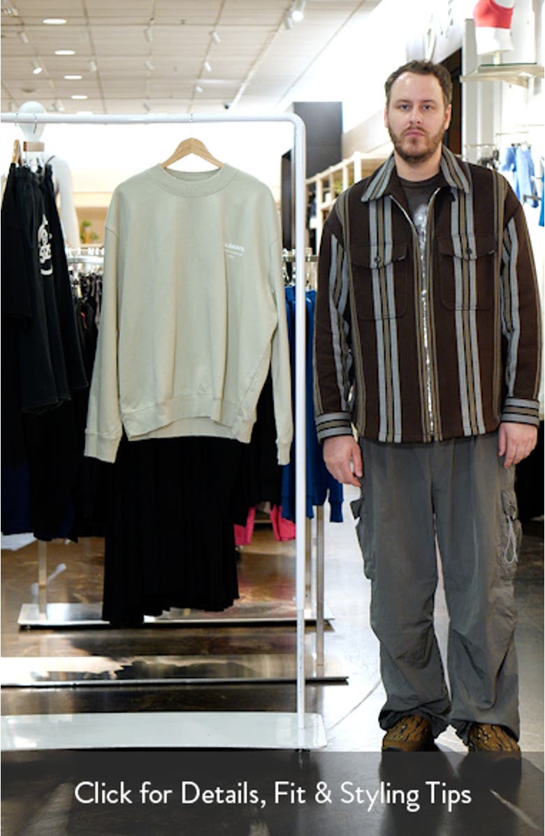 Dreamer Oversize Cotton Fleece Crewneck Sweatshirt, sales video thumbnail