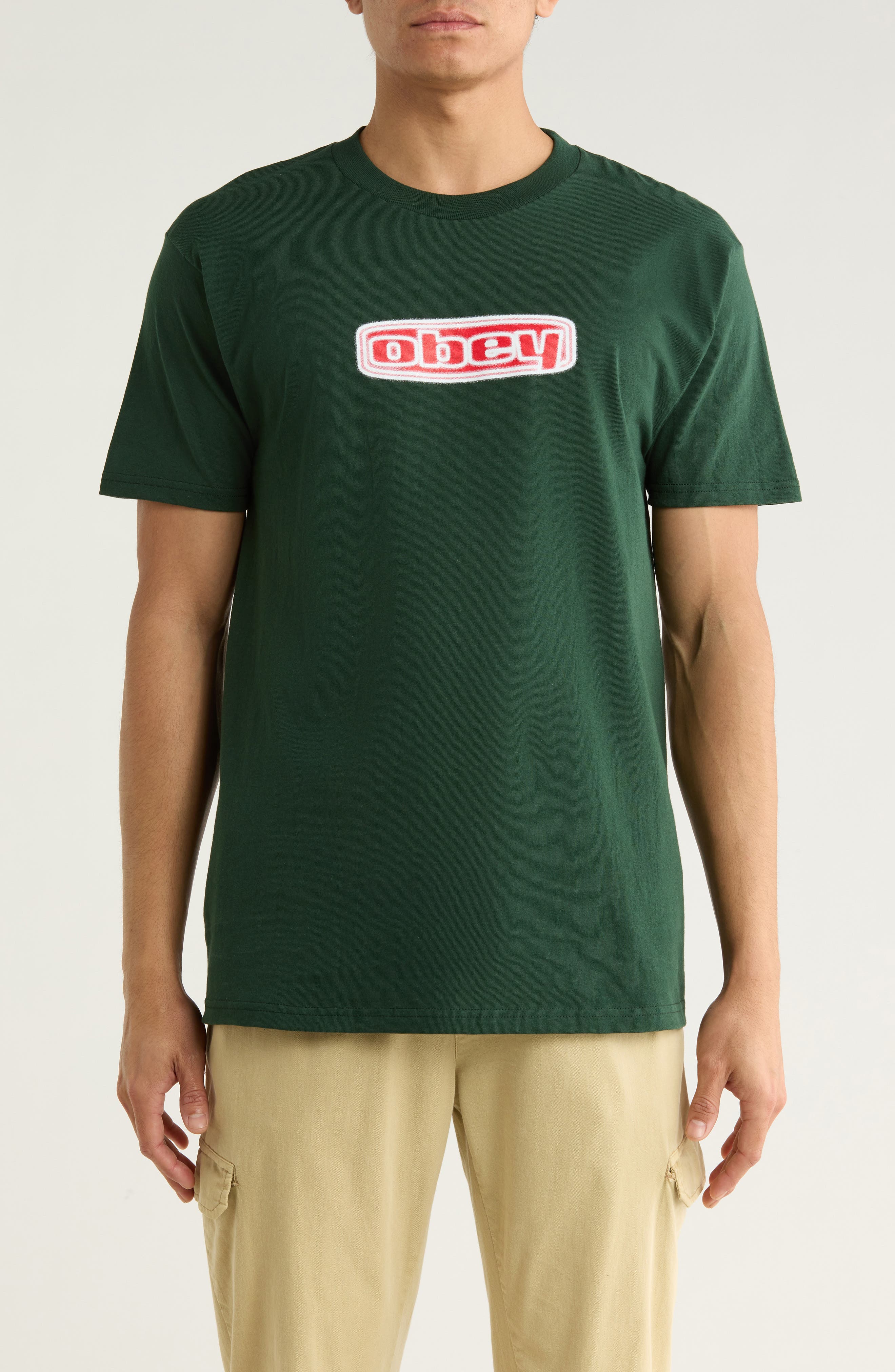 Obey Oval Logo Graphic T-Shirt
