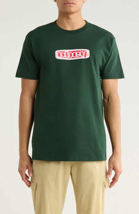 Obey Oval Logo Graphic T-Shirt