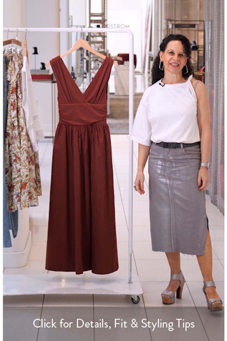 Emma Ruched Mixed Media Sundress video