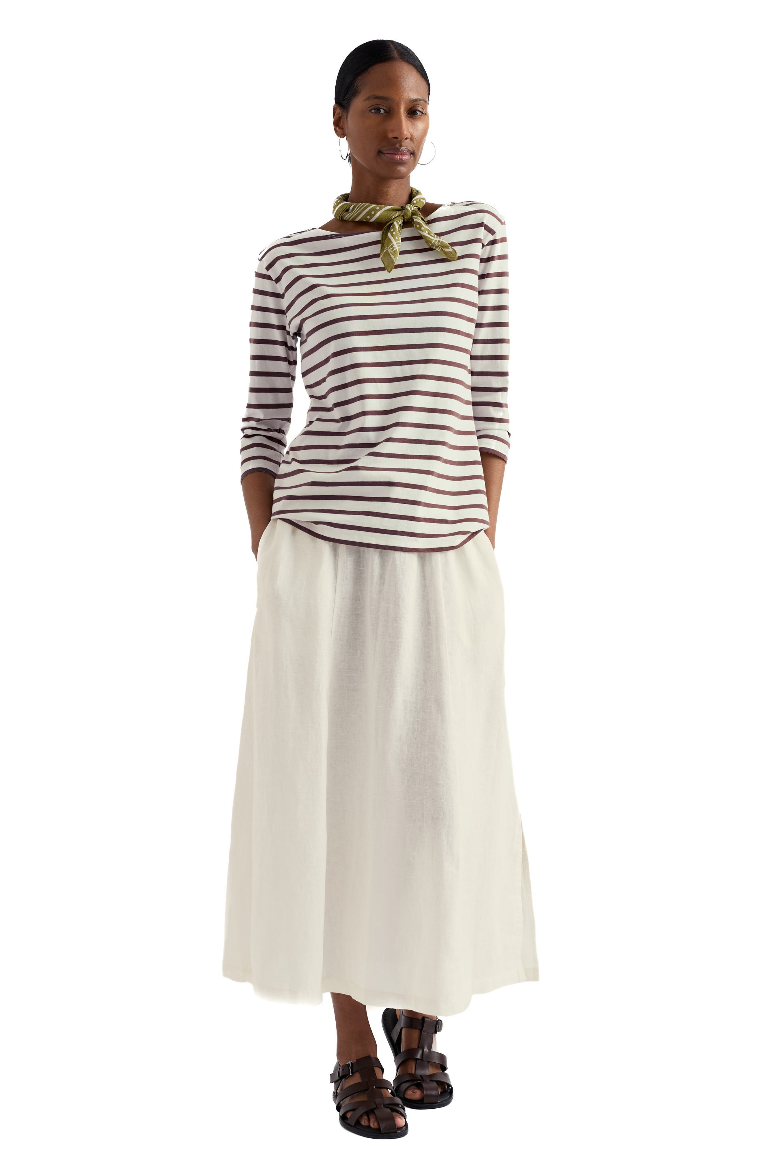 Женская футболка Seasalt Cornwall Sailor Stripe из органического хлопка — фото 5