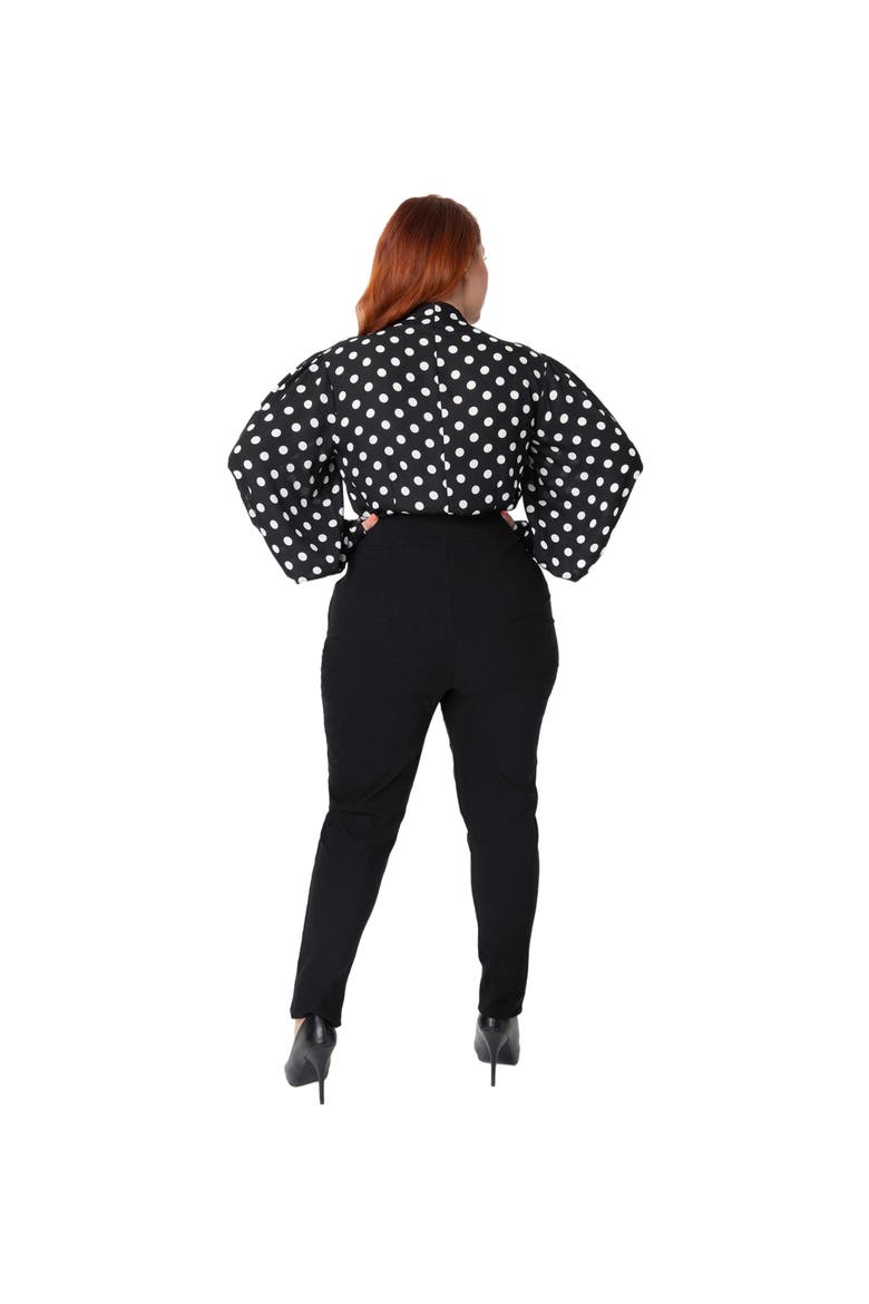 Plus Size Rizzo Cigarette Pants, Alternate, color, Black