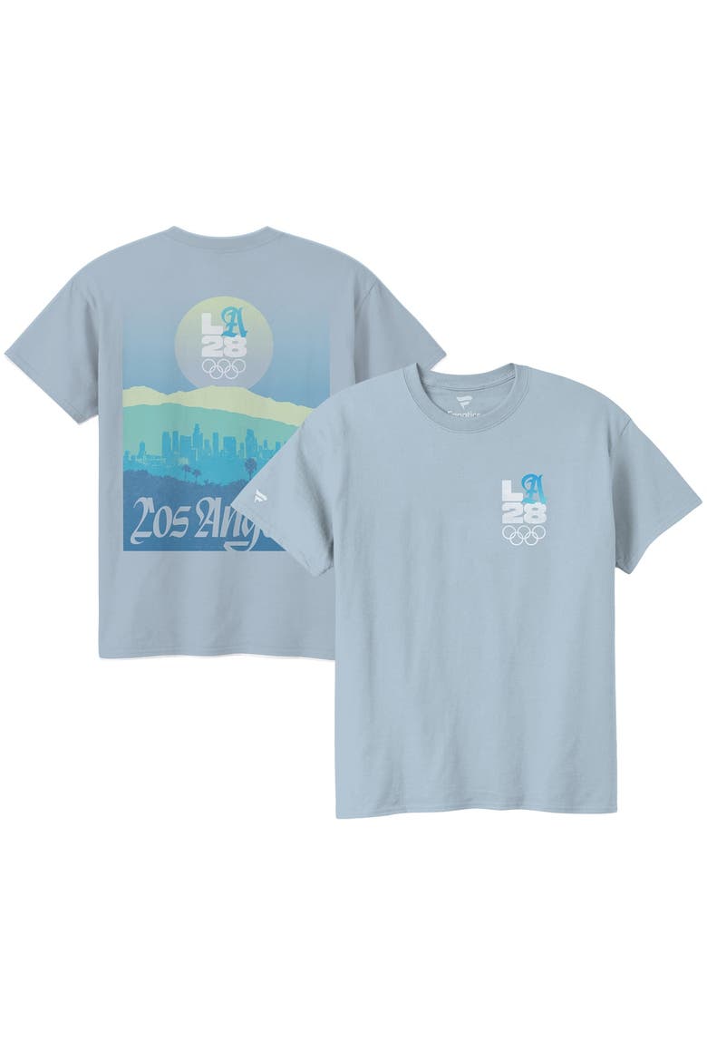 Men's Fanatics Powder Blue LA28 Bluebell Collection Landscape T-Shirt, Main, color, Powder Blue