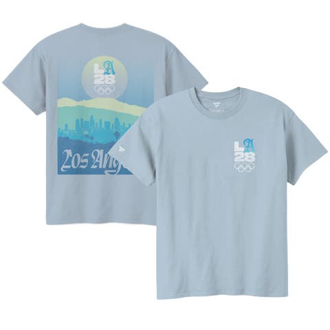 Men's Fanatics Powder Blue LA28 Bluebell Collection Landscape T-Shirt
