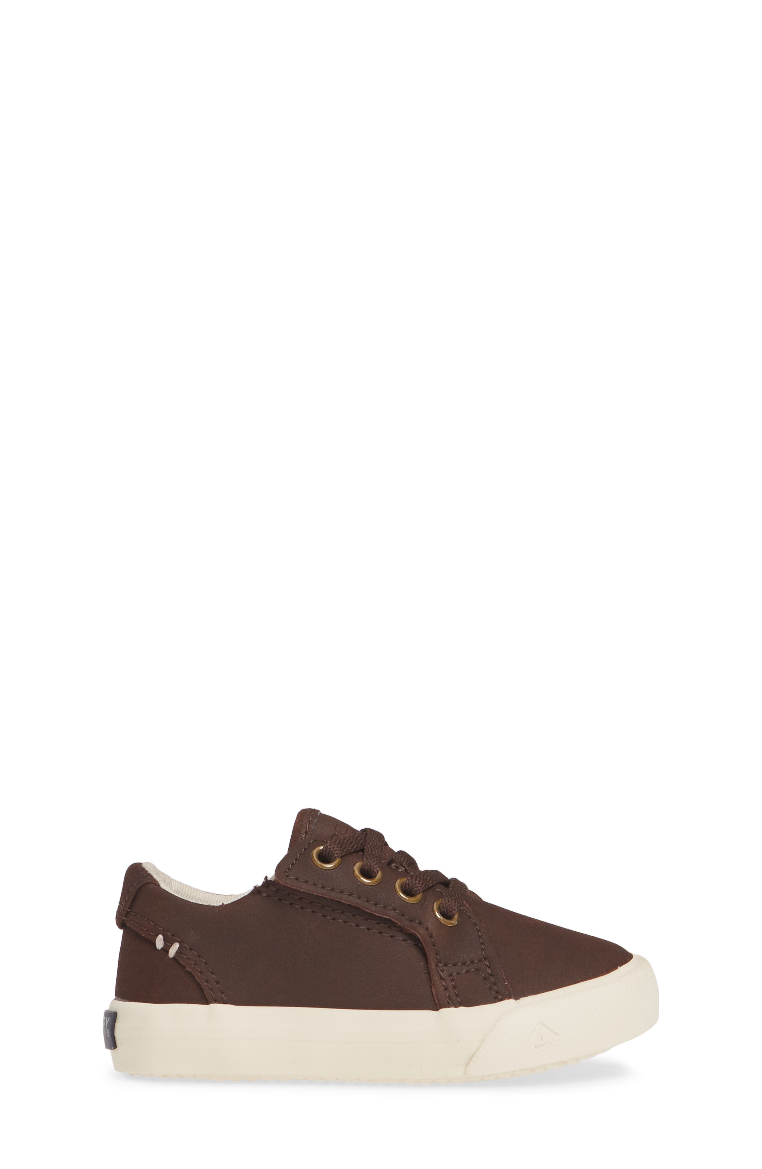 Sperry Kids Striper II LLT Sneaker, Alternate, color, BROWN LEATHER
