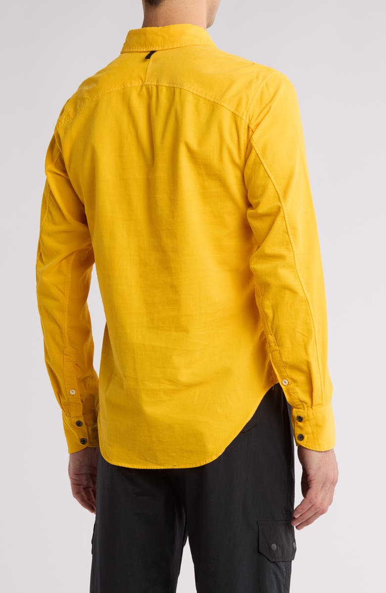 rag & bone Fit 2 Cotton Corduroy Button-Up Shirt, Alternate, color, Yellow
