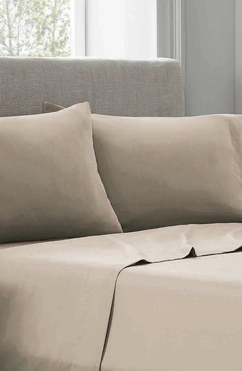 Linum Home Textiles 400 Tc 100% Cotton 4-piece King Sheet Set In Beige