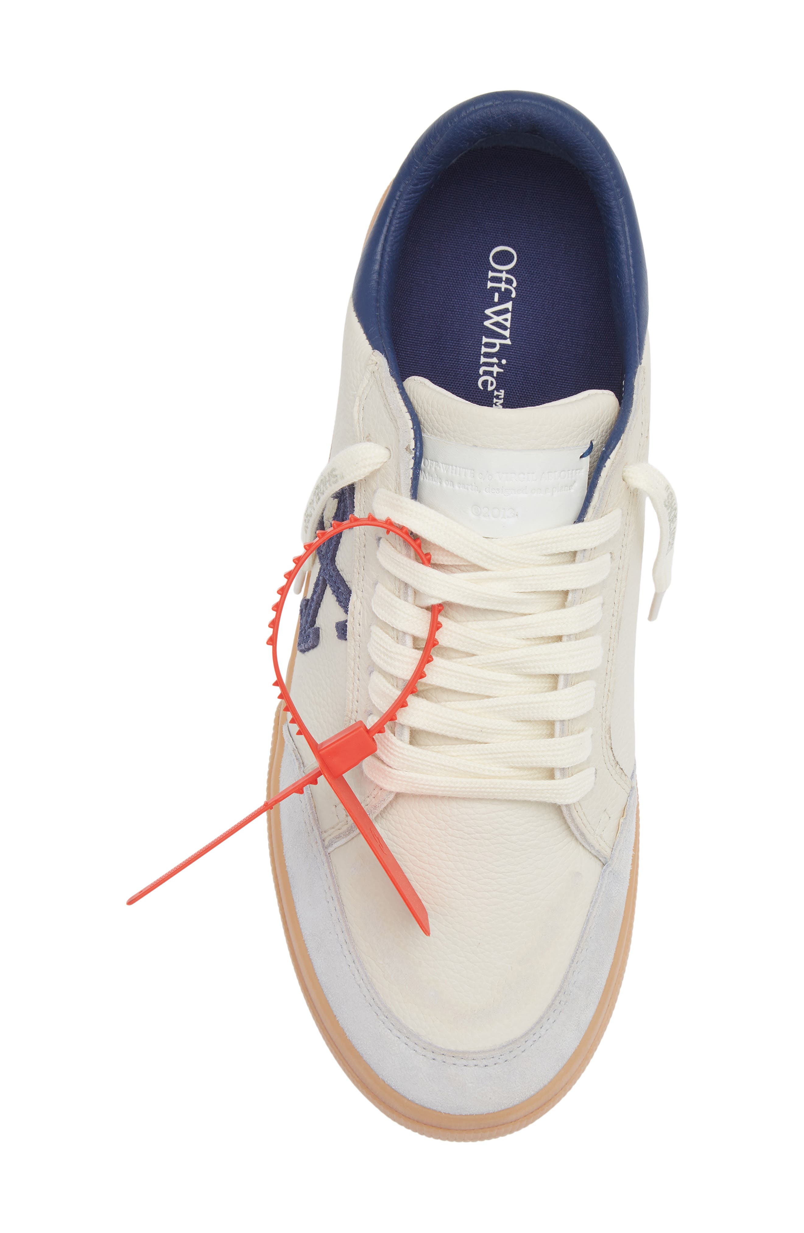 Off-White Vulcanized Low Top Sneaker, Alternate, color, Light Blue - Blue