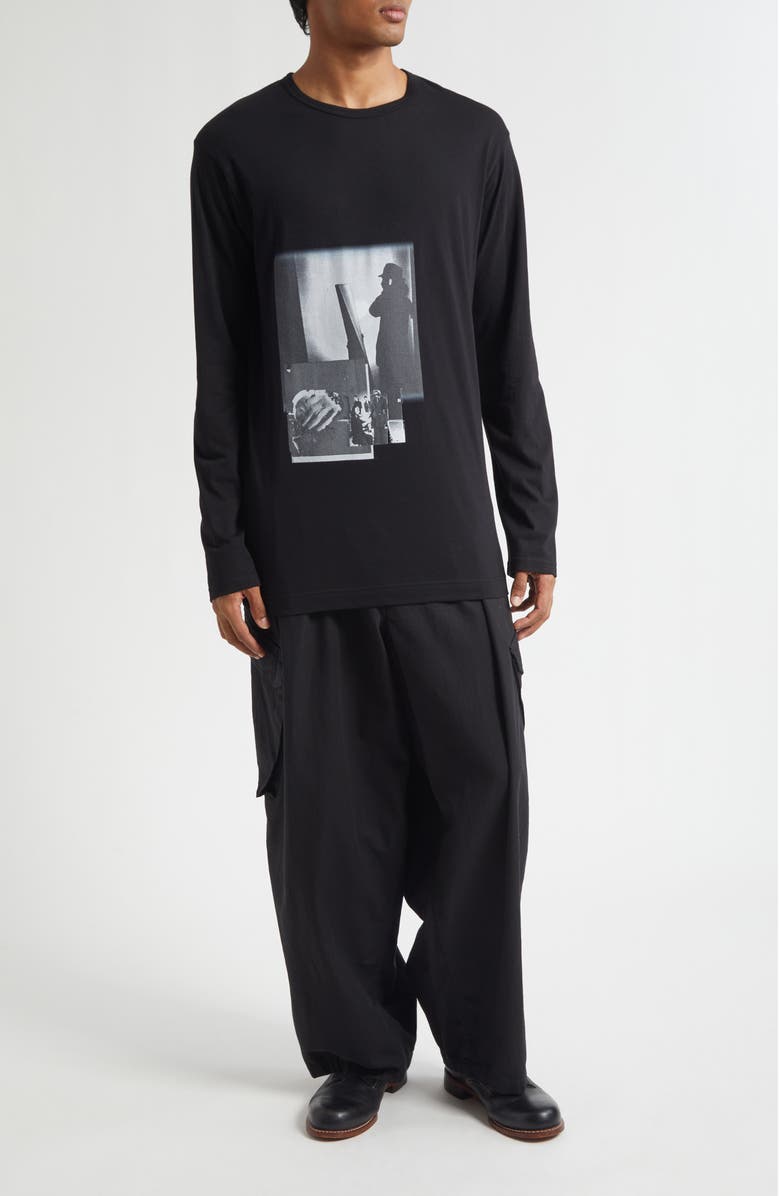 Yohji Yamamoto 12Tuck Cargo Work Pants, Alternate, color, Black