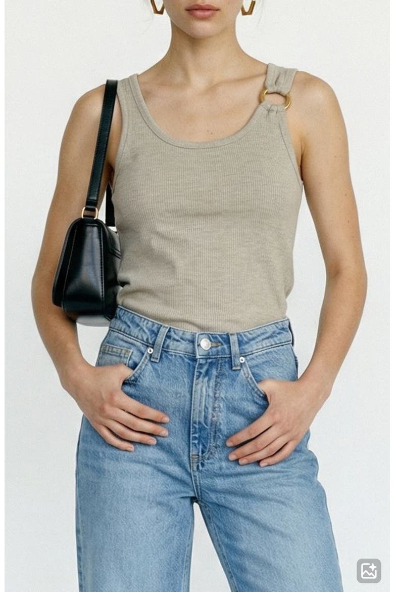 Kiki Scoop Neck Tank, Main, color, BIRCH DETAILMELANGE