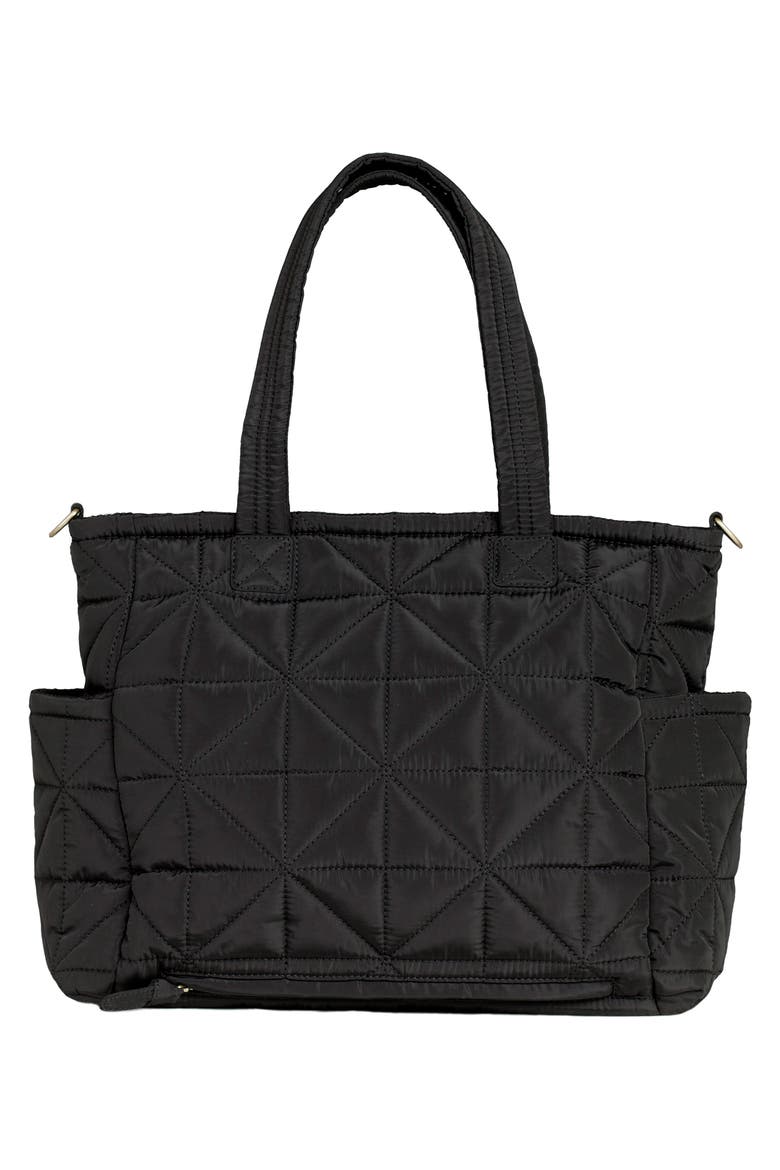 'Love' Water Resistant Nylon Diaper Tote, Alternate, color, BLACK