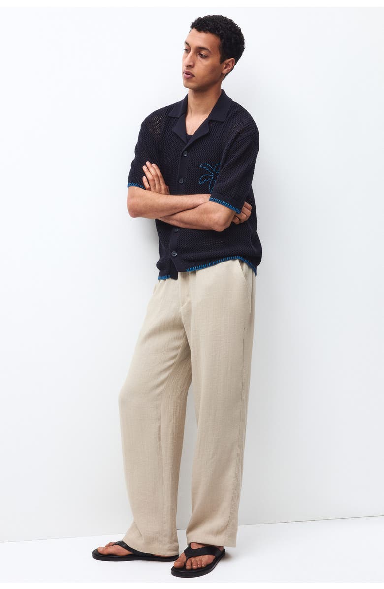 H&M Relaxed Fit Trousers, Alternate, color, Beige