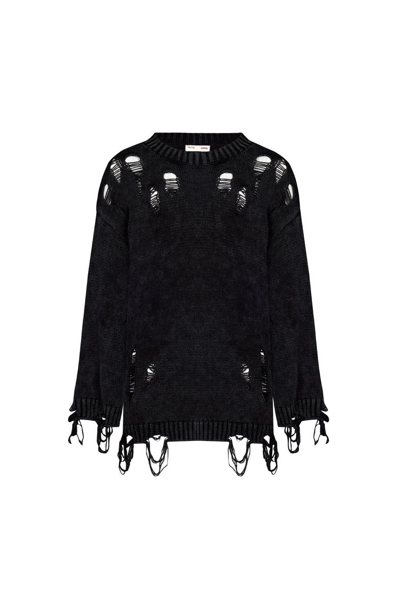 PCFG Your *Itch Ripped Knit Sweat, Main, color, Black