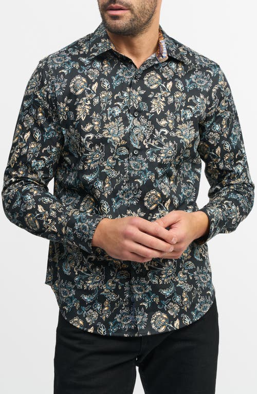 Robert Graham Lozano Abstract Print Button-up Shirt In Black