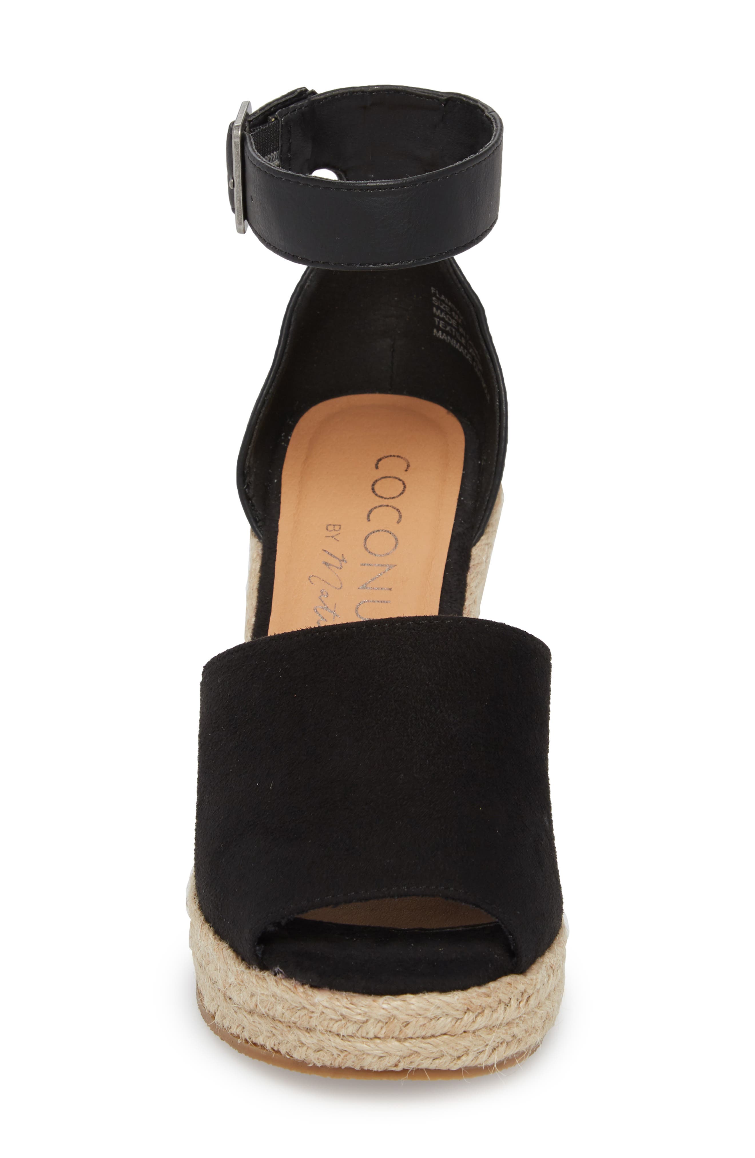 Flamingo Wedge Sandal, Alternate, color, BLACK SUEDE