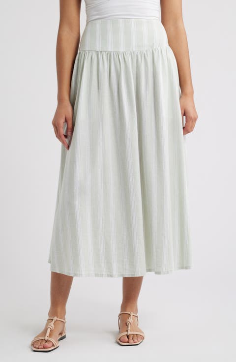 Linen Blend Skirt