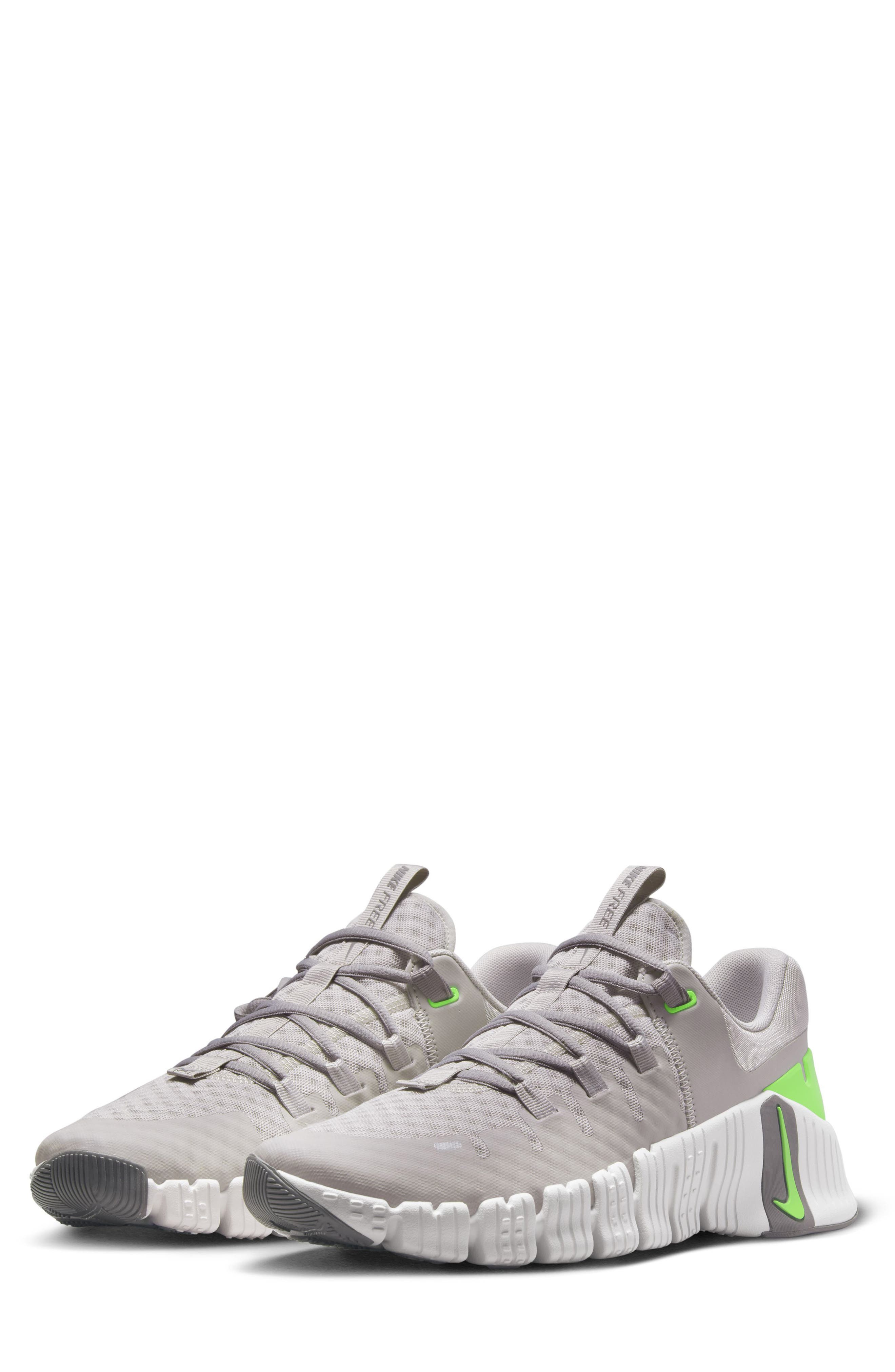 Free Metcon 5 Training Shoe, Main, color, LIGHT IRON ORE/ PHANTOM/ GREEN
