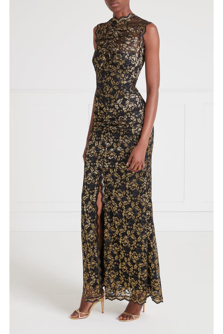 Orris Sleeveless Gown, Alternate, color, Gold & Black