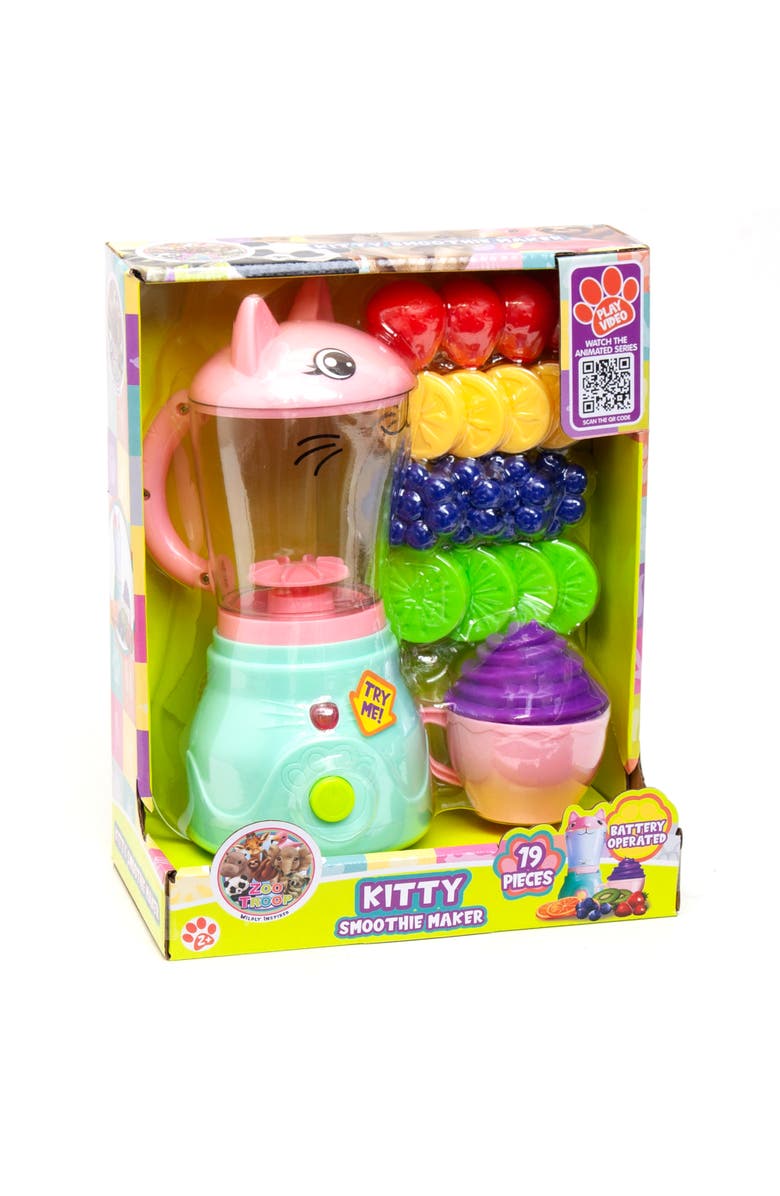 Zoo Troop Kitty Smoothie Maker Kitchen Playset,19 Pieces, Alternate, color, Multicolored